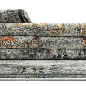 Multicolor 5' 3 x 5' 3 Finsbury Octagon Area Rug 60% Polypropylene & 40% Polyester Contemporary Carpet for Living Rooms, Dining, Offices for Sale at Rug Engine