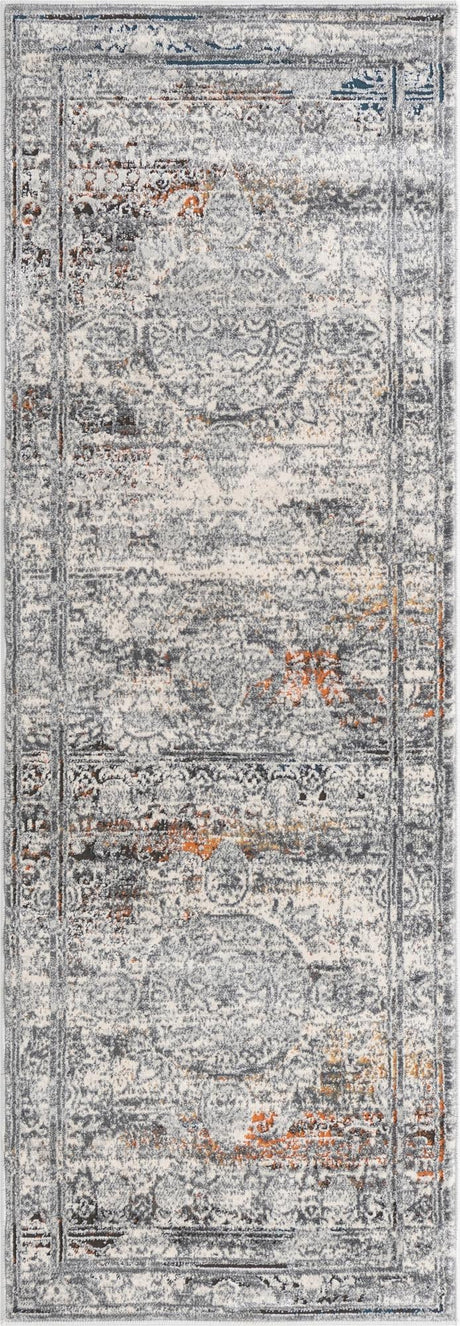 Multicolor 2' x 6' Finsbury Runner Area Rug 60% Polypropylene & 40% Polyester Contemporary Carpet for Living Rooms, Dining, Offices for Sale at Rug Engine