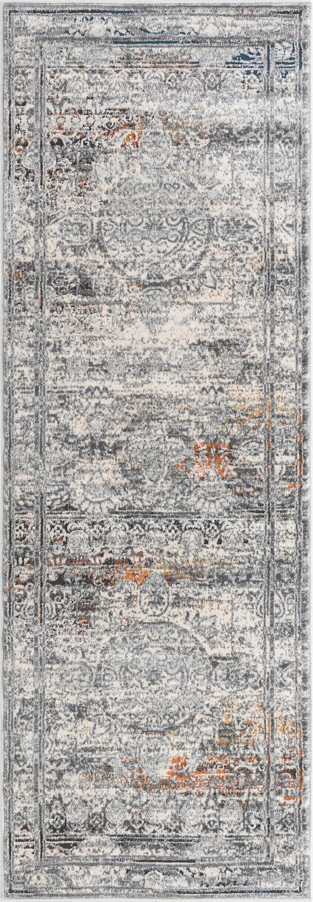 Multicolor 2' x 6' Finsbury Runner Area Rug 60% Polypropylene & 40% Polyester Contemporary Carpet for Living Rooms, Dining, Offices for Sale at Rug Engine