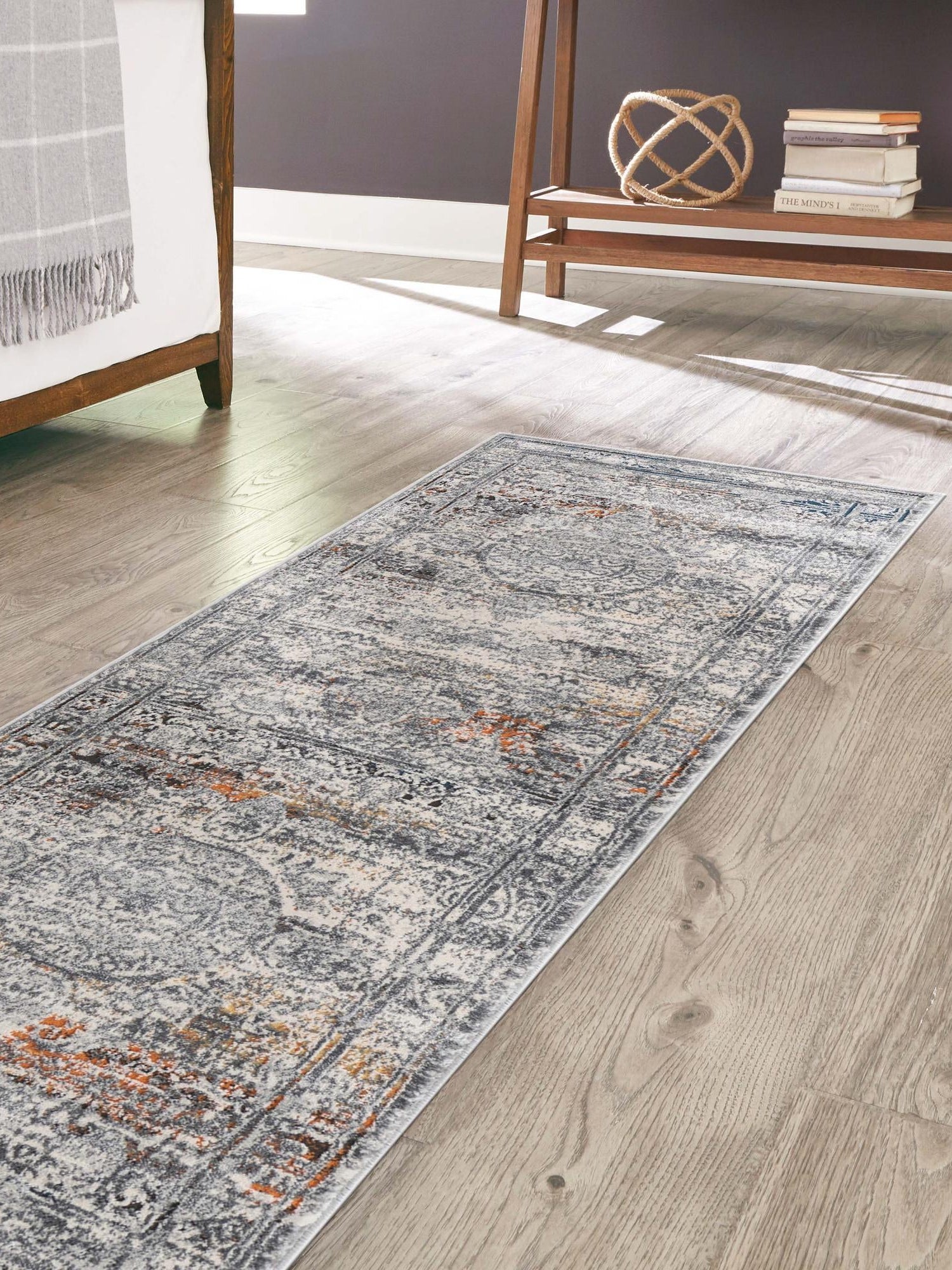 Multicolor 2' 7 x 12' Finsbury Runner Area Rug 60% Polypropylene & 40% Polyester Contemporary Carpet for Living Rooms, Dining, Offices for Sale at Rug Engine