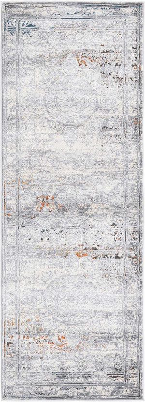 Multicolor 2' x 6' Finsbury Runner Area Rug 60% Polypropylene & 40% Polyester Contemporary Carpet for Living Rooms, Dining, Offices for Sale at Rug Engine