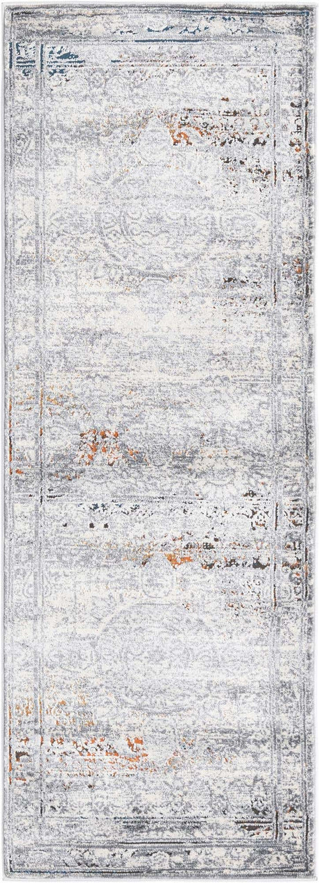 Multicolor 2' x 6' Finsbury Runner Area Rug 60% Polypropylene & 40% Polyester Contemporary Carpet for Living Rooms, Dining, Offices for Sale at Rug Engine