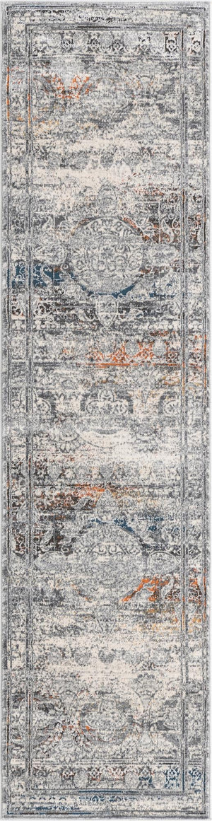 Multicolor 2' x 8' Finsbury Runner Area Rug 60% Polypropylene & 40% Polyester Contemporary Carpet for Living Rooms, Dining, Offices for Sale at Rug Engine