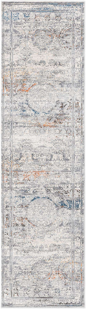 Multicolor 2' x 8' Finsbury Runner Area Rug 60% Polypropylene & 40% Polyester Contemporary Carpet for Living Rooms, Dining, Offices for Sale at Rug Engine