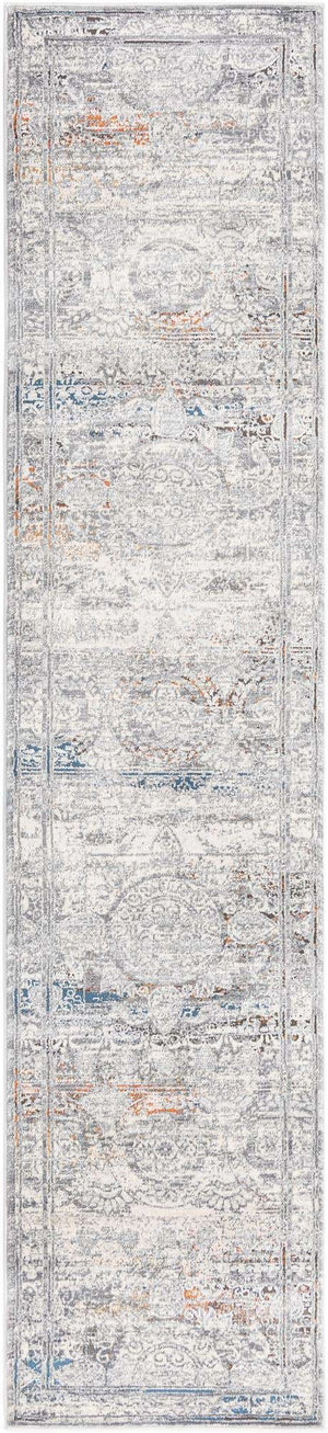Multicolor 2' x 9' 10 Finsbury Runner Area Rug 60% Polypropylene & 40% Polyester Contemporary Carpet for Living Rooms, Dining, Offices for Sale at Rug Engine