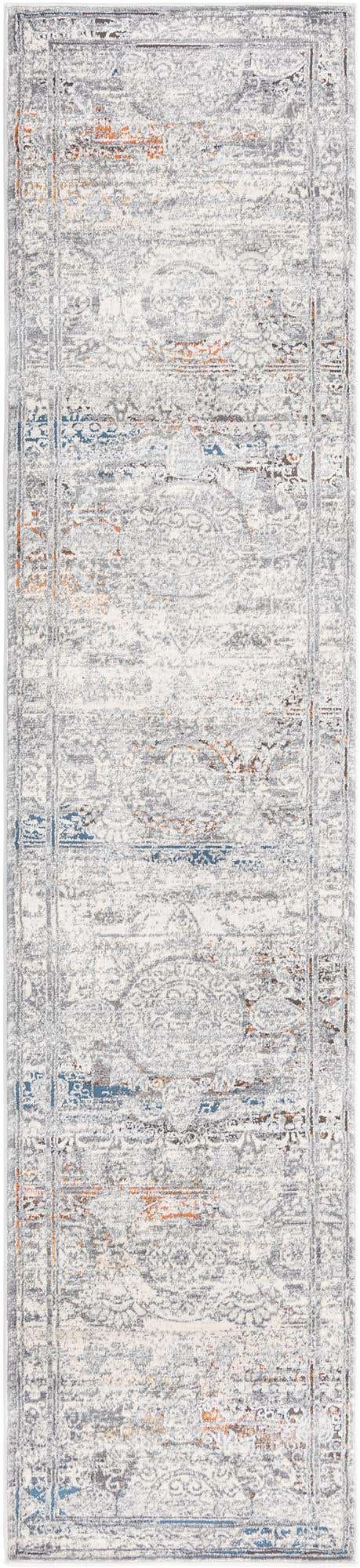 Multicolor 2' x 9' 10 Finsbury Runner Area Rug 60% Polypropylene & 40% Polyester Contemporary Carpet for Living Rooms, Dining, Offices for Sale at Rug Engine