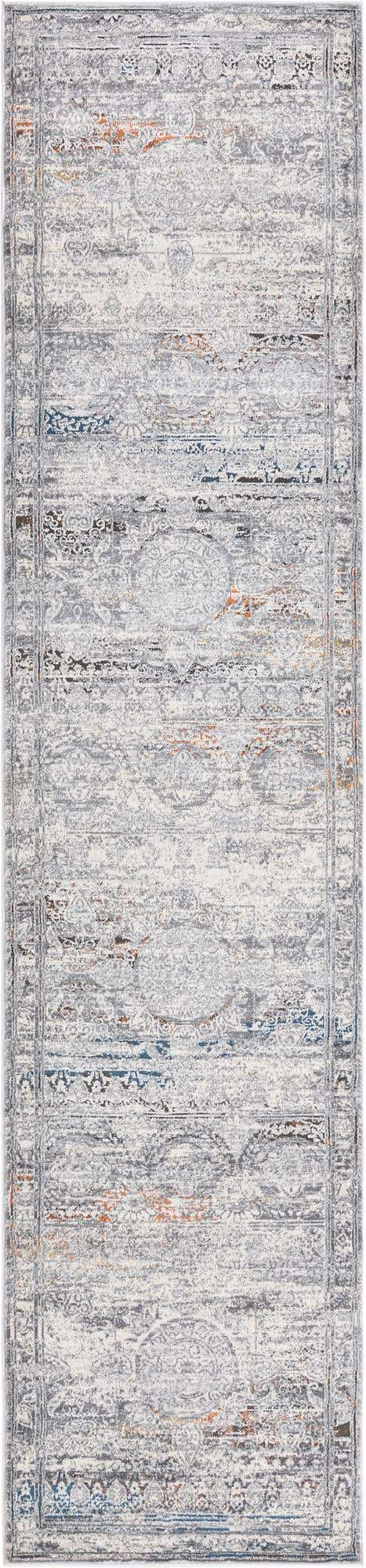 Multicolor 2' 7 x 12' Finsbury Runner Area Rug 60% Polypropylene & 40% Polyester Contemporary Carpet for Living Rooms, Dining, Offices for Sale at Rug Engine