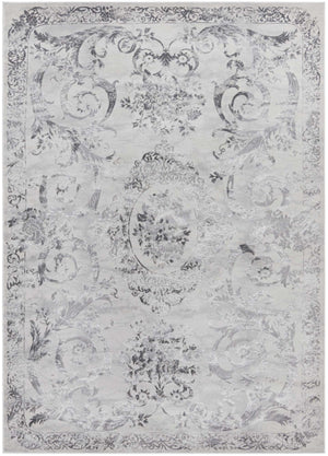 Gray 7' 10 x 10' Finsbury Rectangle Area Rug 60% Polypropylene & 40% Polyester Contemporary Carpet for Living Rooms, Dining, Offices for Sale at Rug Engine