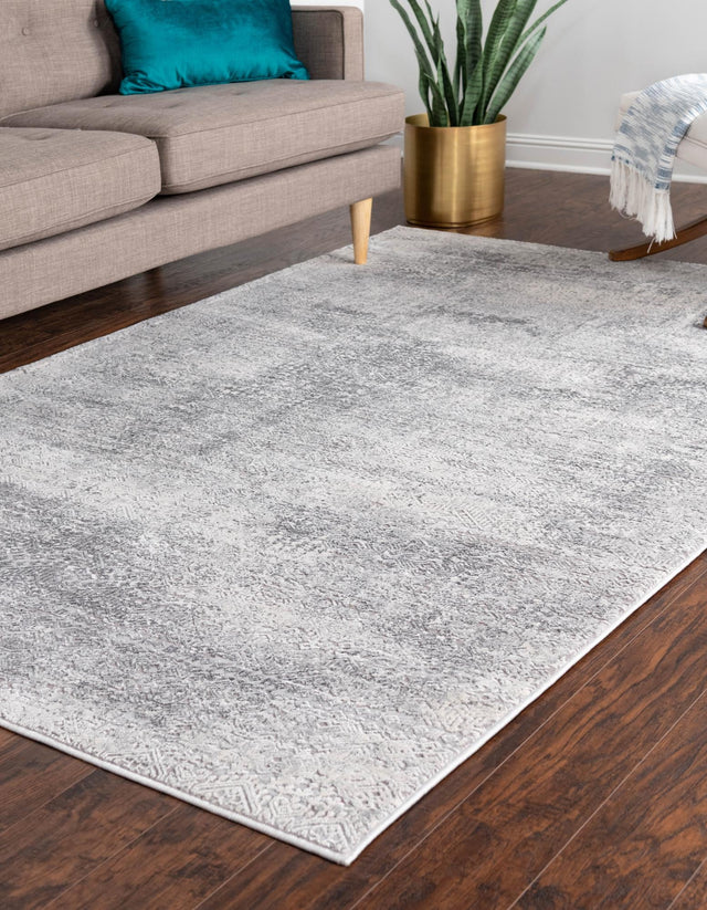 Gray 5' 1 x 7' 1 Finsbury Rectangle Area Rug 60% Polypropylene & 40% Polyester Contemporary Carpet for Living Rooms, Dining, Offices for Sale at Rug Engine