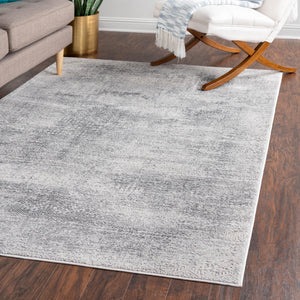 Gray 10' x 14' 1 Finsbury Rectangle Area Rug 60% Polypropylene & 40% Polyester Contemporary Carpet for Living Rooms, Dining, Offices for Sale at Rug Engine