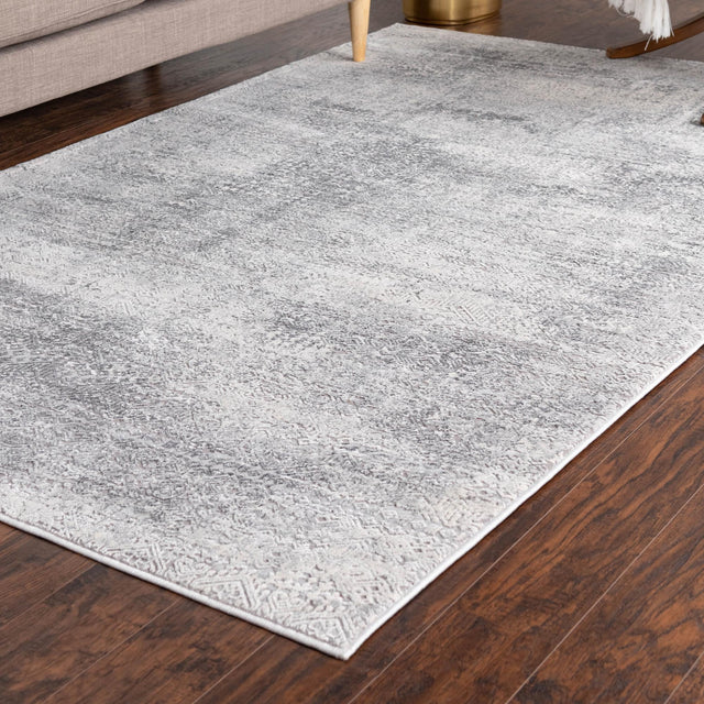 Gray 10' x 14' 1 Finsbury Rectangle Area Rug 60% Polypropylene & 40% Polyester Contemporary Carpet for Living Rooms, Dining, Offices for Sale at Rug Engine