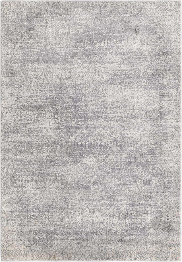Gray 4' x 6' Finsbury Rectangle Area Rug 60% Polypropylene & 40% Polyester Contemporary Carpet for Living Rooms, Dining, Offices for Sale at Rug Engine
