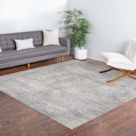 Gray 10' x 10' Finsbury Square Area Rug 60% Polypropylene & 40% Polyester Contemporary Carpet for Living Rooms, Dining, Offices for Sale at Rug Engine