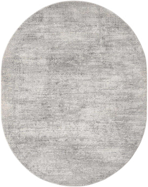 Gray 7' 10 x 10' Finsbury Oval Area Rug 60% Polypropylene & 40% Polyester Contemporary Carpet for Living Rooms, Dining, Offices for Sale at Rug Engine