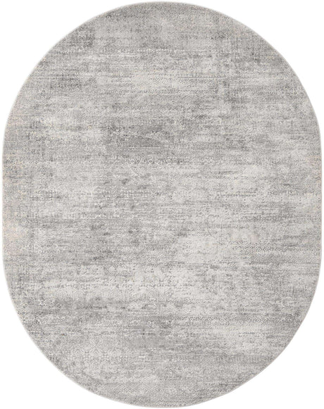 Gray 7' 10 x 10' Finsbury Oval Area Rug 60% Polypropylene & 40% Polyester Contemporary Carpet for Living Rooms, Dining, Offices for Sale at Rug Engine