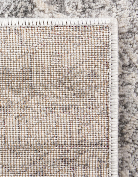 Gray 5' 3 x 5' 3 Finsbury Octagon Area Rug 60% Polypropylene & 40% Polyester Contemporary Carpet for Living Rooms, Dining, Offices for Sale at Rug Engine