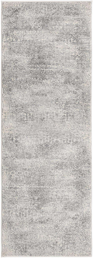 Gray 2' x 6' Finsbury Runner Area Rug 60% Polypropylene & 40% Polyester Contemporary Carpet for Living Rooms, Dining, Offices for Sale at Rug Engine