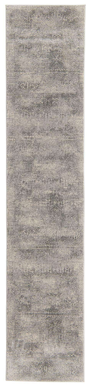 Gray 2' x 9' 10 Finsbury Runner Area Rug 60% Polypropylene & 40% Polyester Contemporary Carpet for Living Rooms, Dining, Offices for Sale at Rug Engine