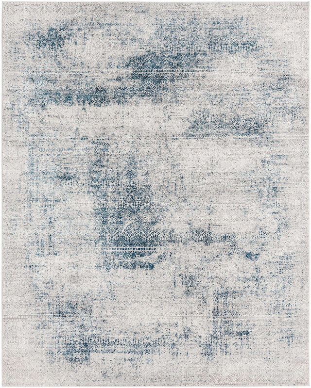 Blue 7' 10 x 10' Finsbury Rectangle Area Rug 60% Polypropylene & 40% Polyester Contemporary Carpet for Living Rooms, Dining, Offices for Sale at Rug Engine