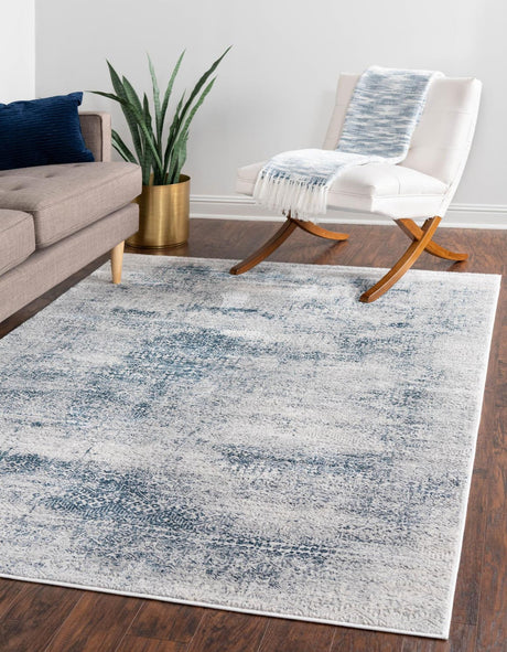 Blue 2' x 3' Finsbury Rectangle Area Rug 60% Polypropylene & 40% Polyester Contemporary Carpet for Living Rooms, Dining, Offices for Sale at Rug Engine