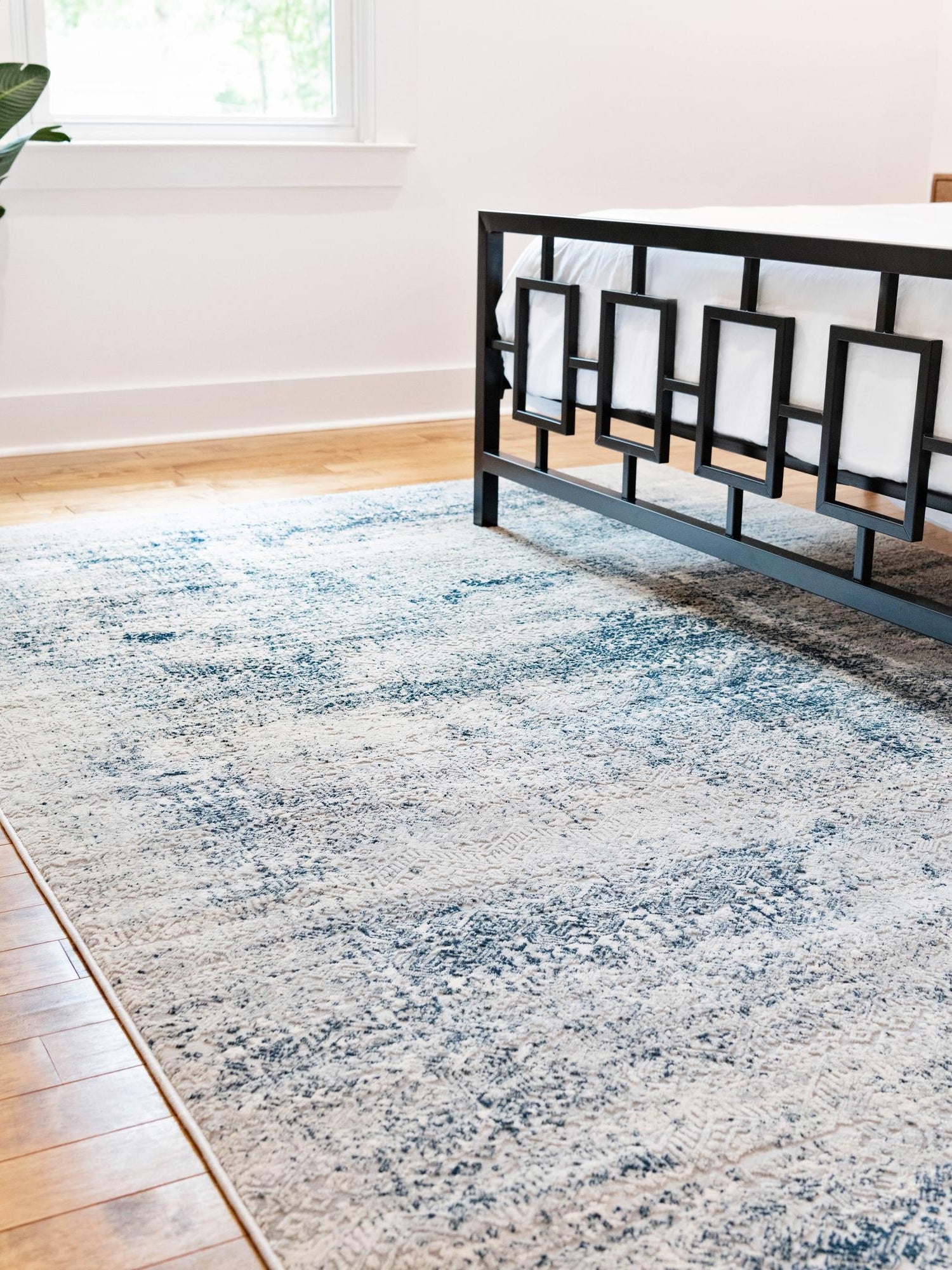 Blue 2' x 3' Finsbury Rectangle Area Rug 60% Polypropylene & 40% Polyester Contemporary Carpet for Living Rooms, Dining, Offices for Sale at Rug Engine