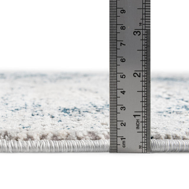 Blue 6' x 9' Finsbury Rectangle Area Rug 60% Polypropylene & 40% Polyester Contemporary Carpet for Living Rooms, Dining, Offices for Sale at Rug Engine