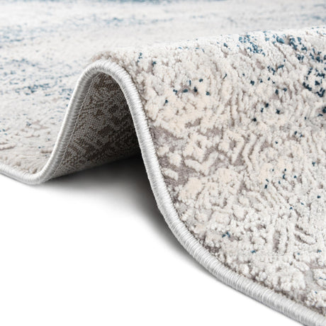 Blue 7' 10 x 10' Finsbury Rectangle Area Rug 60% Polypropylene & 40% Polyester Contemporary Carpet for Living Rooms, Dining, Offices for Sale at Rug Engine