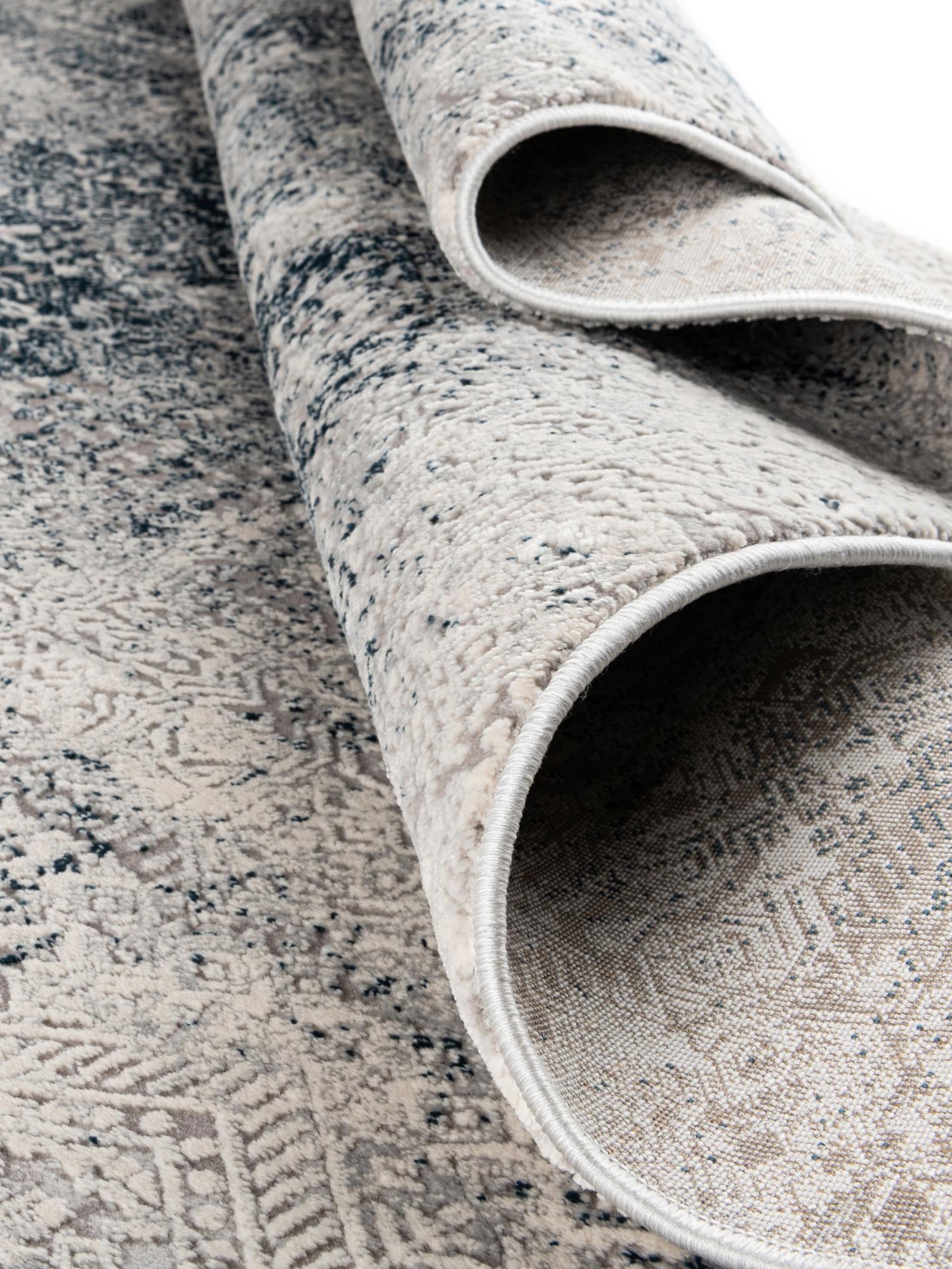 Blue 5' 3 x 8' Finsbury Rectangle Area Rug 60% Polypropylene & 40% Polyester Contemporary Carpet for Living Rooms, Dining, Offices for Sale at Rug Engine