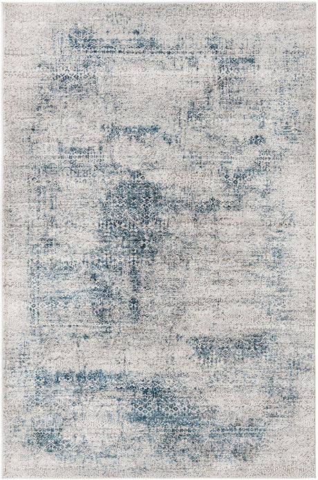 Blue 5' 3 x 8' Finsbury Rectangle Area Rug 60% Polypropylene & 40% Polyester Contemporary Carpet for Living Rooms, Dining, Offices for Sale at Rug Engine