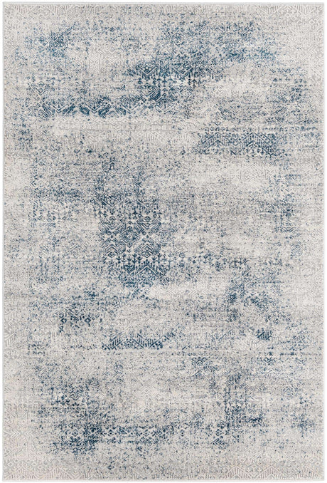 Blue 4' x 6' Finsbury Rectangle Area Rug 60% Polypropylene & 40% Polyester Contemporary Carpet for Living Rooms, Dining, Offices for Sale at Rug Engine