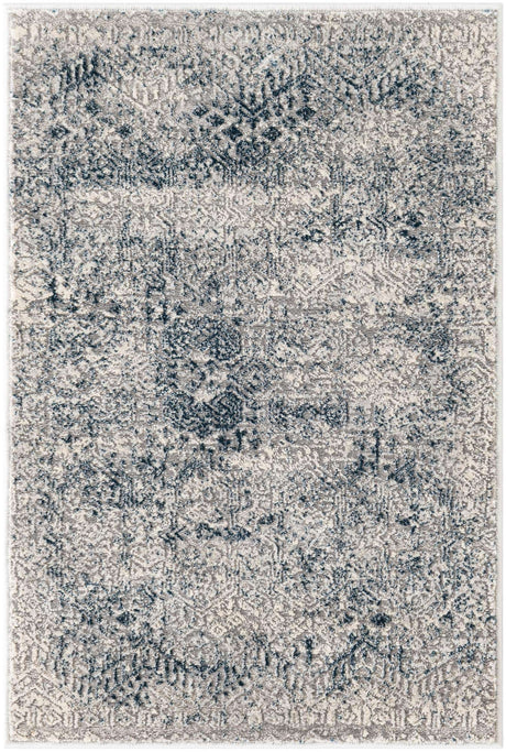 Blue 2' x 3' Finsbury Rectangle Area Rug 60% Polypropylene & 40% Polyester Contemporary Carpet for Living Rooms, Dining, Offices for Sale at Rug Engine
