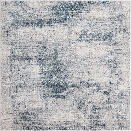 Blue 7' 10 x 7' 10 Finsbury Square Area Rug 60% Polypropylene & 40% Polyester Contemporary Carpet for Living Rooms, Dining, Offices for Sale at Rug Engine
