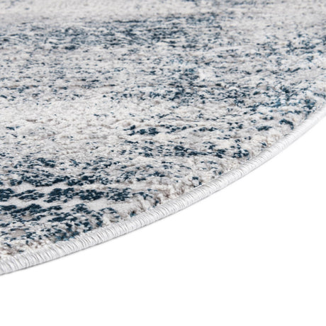 Blue 5' 3 x 8' Finsbury Oval Area Rug 60% Polypropylene & 40% Polyester Contemporary Carpet for Living Rooms, Dining, Offices for Sale at Rug Engine
