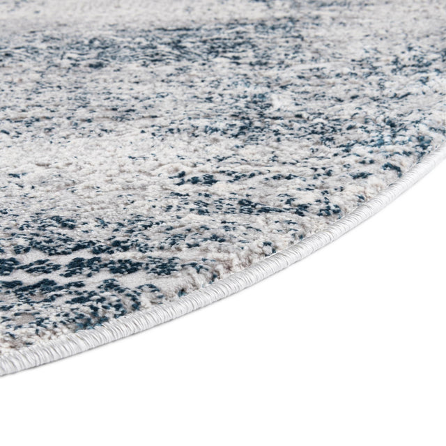 Blue 7' 10 x 10' Finsbury Oval Area Rug 60% Polypropylene & 40% Polyester Contemporary Carpet for Living Rooms, Dining, Offices for Sale at Rug Engine