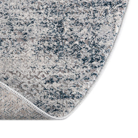 Blue 5' 3 x 8' Finsbury Oval Area Rug 60% Polypropylene & 40% Polyester Contemporary Carpet for Living Rooms, Dining, Offices for Sale at Rug Engine