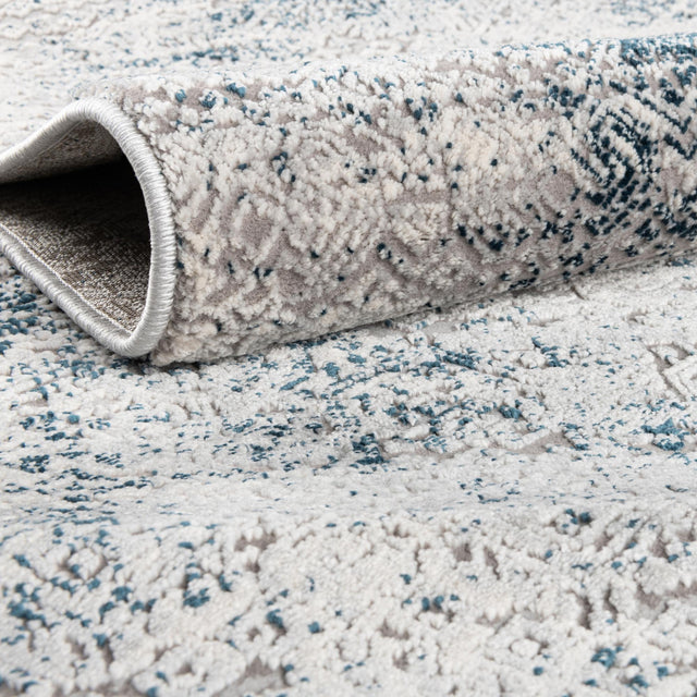 Blue 7' 10 x 7' 10 Finsbury Octagon Area Rug 60% Polypropylene & 40% Polyester Contemporary Carpet for Living Rooms, Dining, Offices for Sale at Rug Engine