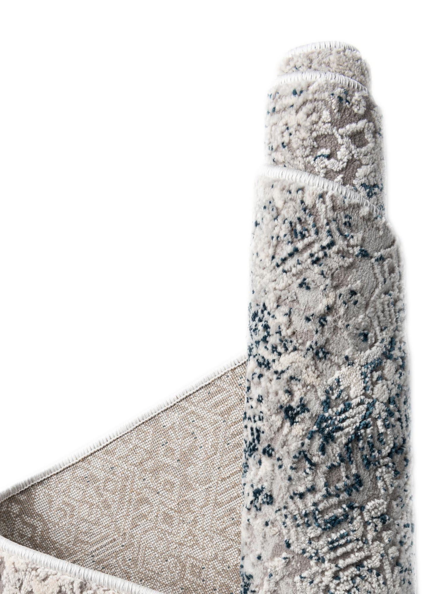 Blue 5' 3 x 5' 3 Finsbury Octagon Area Rug 60% Polypropylene & 40% Polyester Contemporary Carpet for Living Rooms, Dining, Offices for Sale at Rug Engine