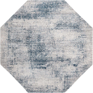 Blue 7' 10 x 7' 10 Finsbury Octagon Area Rug 60% Polypropylene & 40% Polyester Contemporary Carpet for Living Rooms, Dining, Offices for Sale at Rug Engine