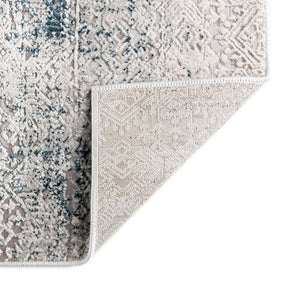 Blue 2' x 6' Finsbury Runner Area Rug 60% Polypropylene & 40% Polyester Contemporary Carpet for Living Rooms, Dining, Offices for Sale at Rug Engine