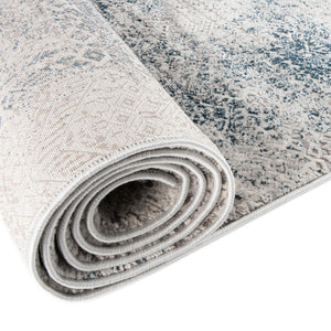 Blue 2' x 6' Finsbury Runner Area Rug 60% Polypropylene & 40% Polyester Contemporary Carpet for Living Rooms, Dining, Offices for Sale at Rug Engine