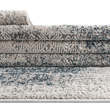 Blue 2' 7 x 12' Finsbury Runner Area Rug 60% Polypropylene & 40% Polyester Contemporary Carpet for Living Rooms, Dining, Offices for Sale at Rug Engine