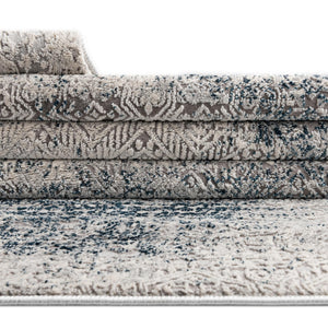 Blue 2' x 8' Finsbury Runner Area Rug 60% Polypropylene & 40% Polyester Contemporary Carpet for Living Rooms, Dining, Offices for Sale at Rug Engine