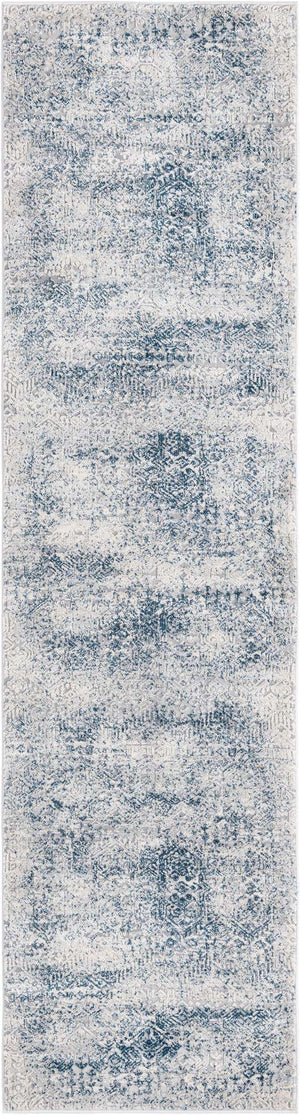 Blue 2' x 8' Finsbury Runner Area Rug 60% Polypropylene & 40% Polyester Contemporary Carpet for Living Rooms, Dining, Offices for Sale at Rug Engine