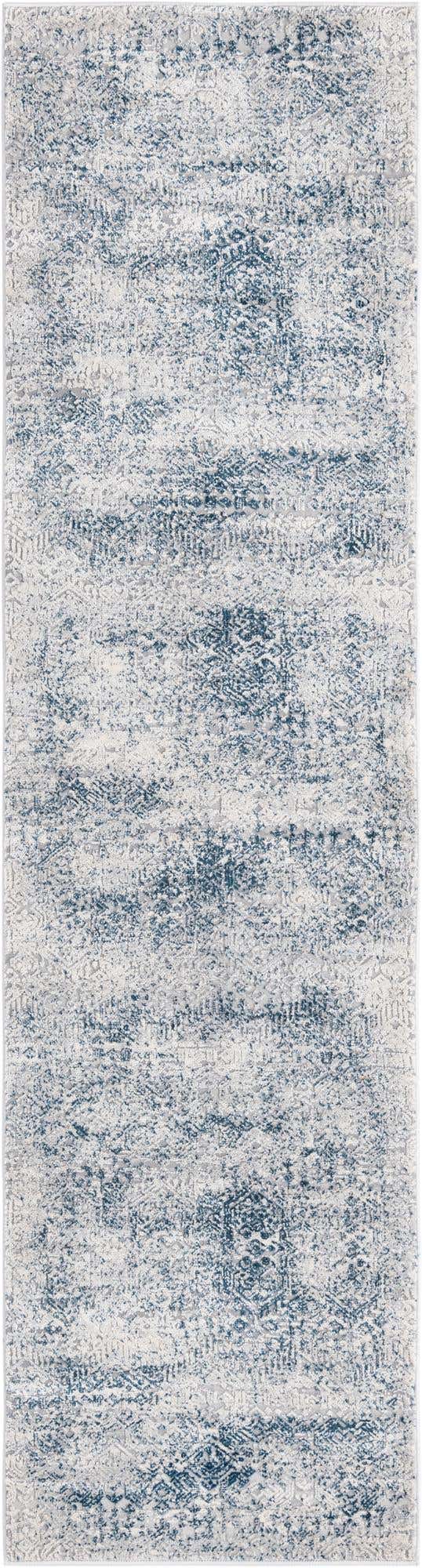 Blue 2' x 8' Finsbury Runner Area Rug 60% Polypropylene & 40% Polyester Contemporary Carpet for Living Rooms, Dining, Offices for Sale at Rug Engine