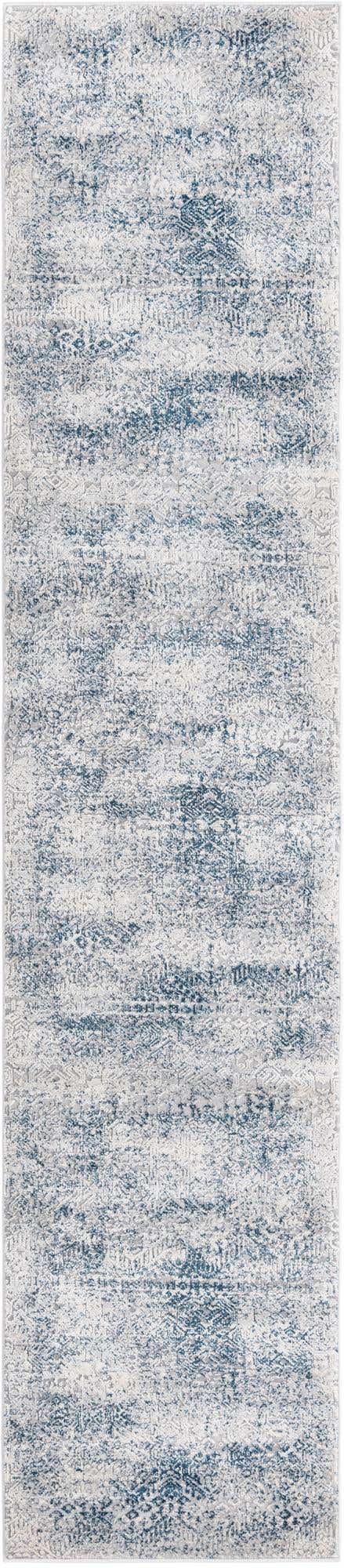 Blue 2' x 9' 10 Finsbury Runner Area Rug 60% Polypropylene & 40% Polyester Contemporary Carpet for Living Rooms, Dining, Offices for Sale at Rug Engine