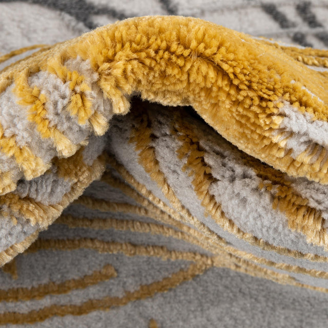 Yellow Gray 2' x 3' Finsbury Rectangle Area Rug 60% Polypropylene & 40% Polyester Contemporary Carpet for Living Rooms, Dining, Offices for Sale at Rug Engine