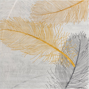 Yellow Gray 7' 10 x 7' 10 Finsbury Square Area Rug 60% Polypropylene & 40% Polyester Contemporary Carpet for Living Rooms, Dining, Offices for Sale at Rug Engine