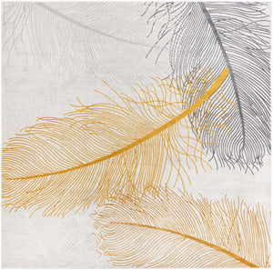 Yellow Gray 7' 10 x 7' 10 Finsbury Square Area Rug 60% Polypropylene & 40% Polyester Contemporary Carpet for Living Rooms, Dining, Offices for Sale at Rug Engine
