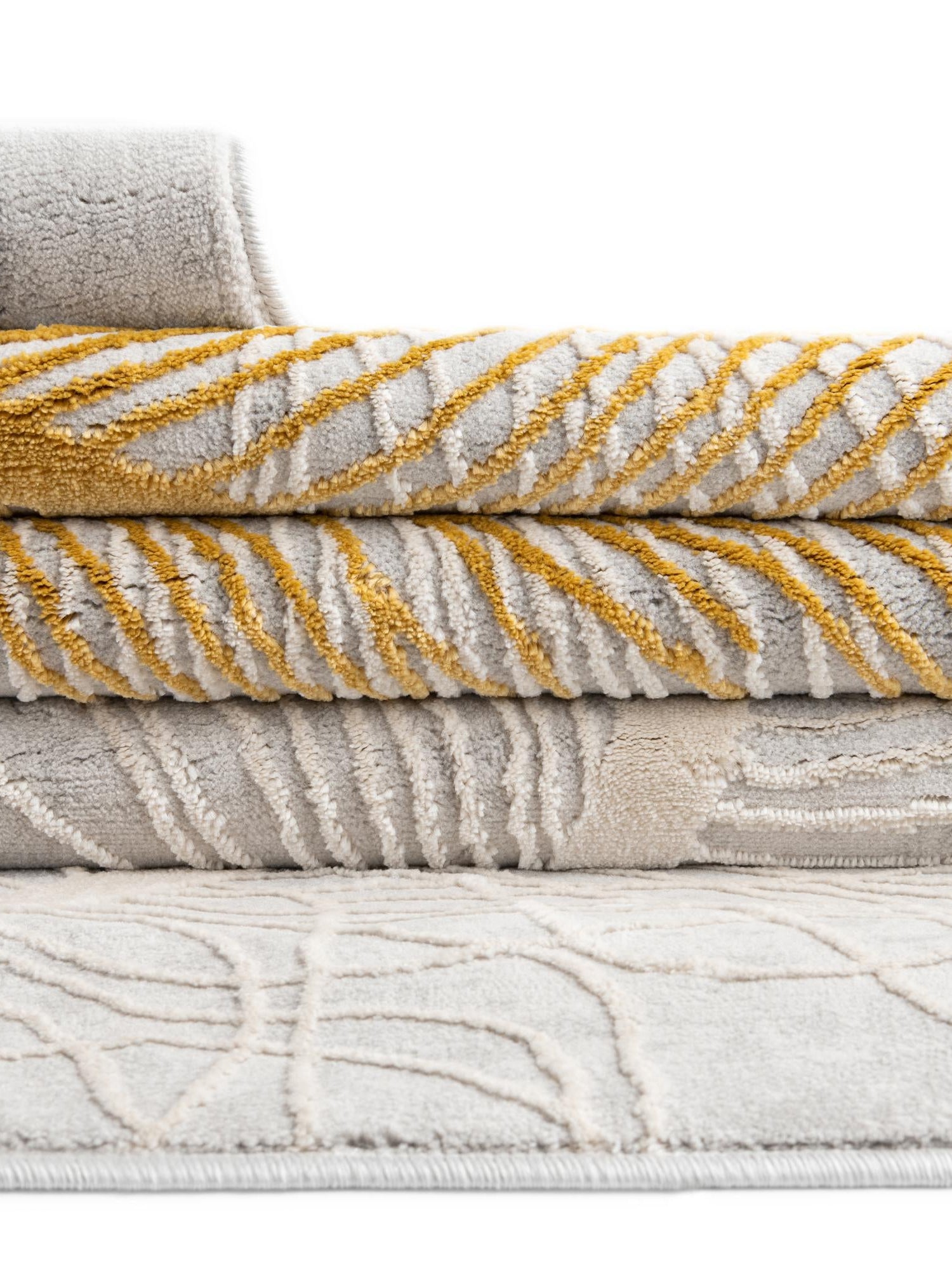 Yellow Gray 2' 7 x 12' Finsbury Runner Area Rug 60% Polypropylene & 40% Polyester Contemporary Carpet for Living Rooms, Dining, Offices for Sale at Rug Engine