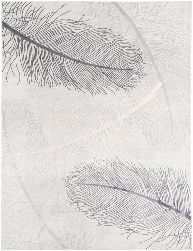 Gray 9' x 12' Finsbury Rectangle Area Rug 60% Polypropylene & 40% Polyester Contemporary Carpet for Living Rooms, Dining, Offices for Sale at Rug Engine